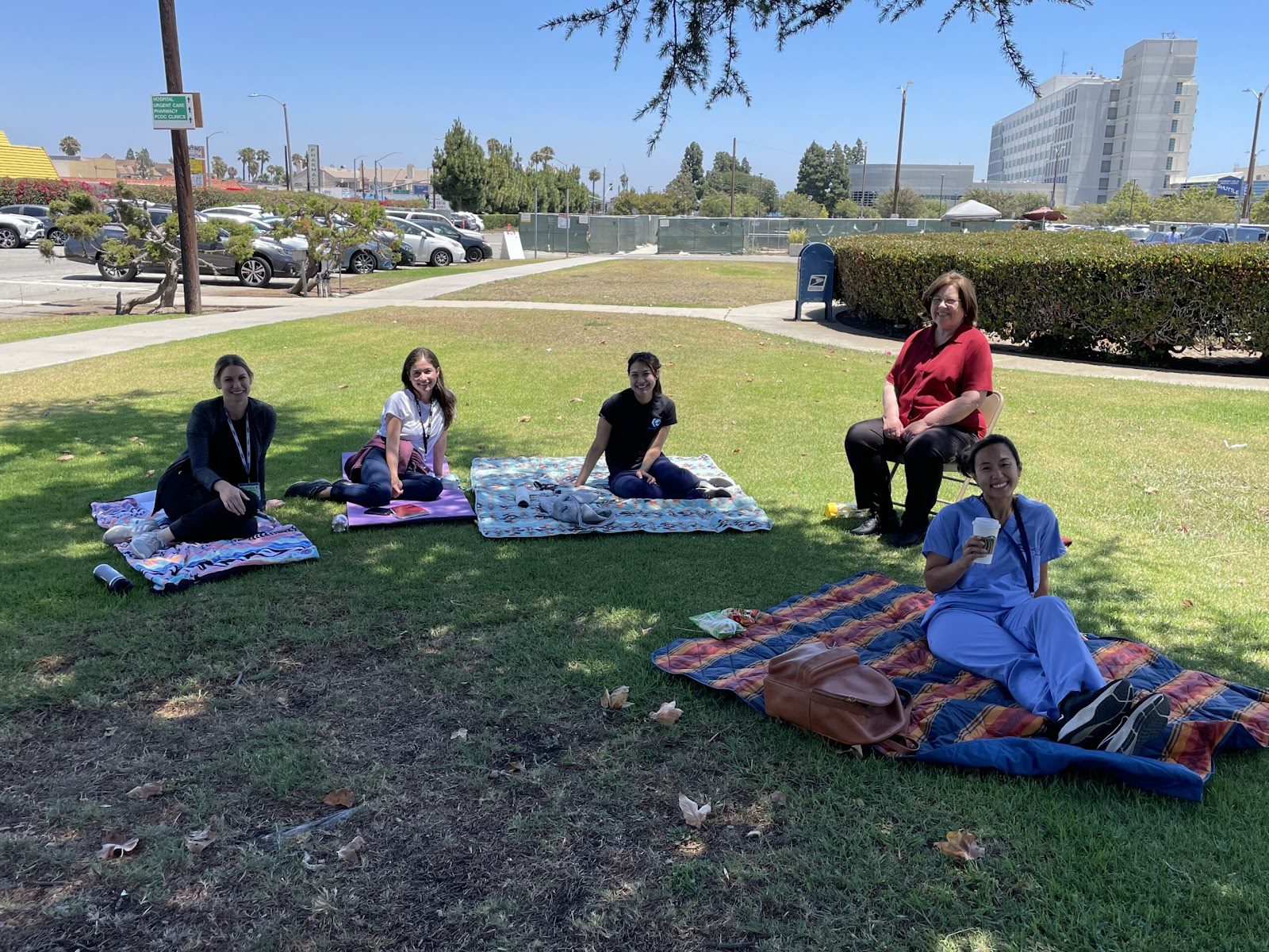 A group therapy session in a bright room